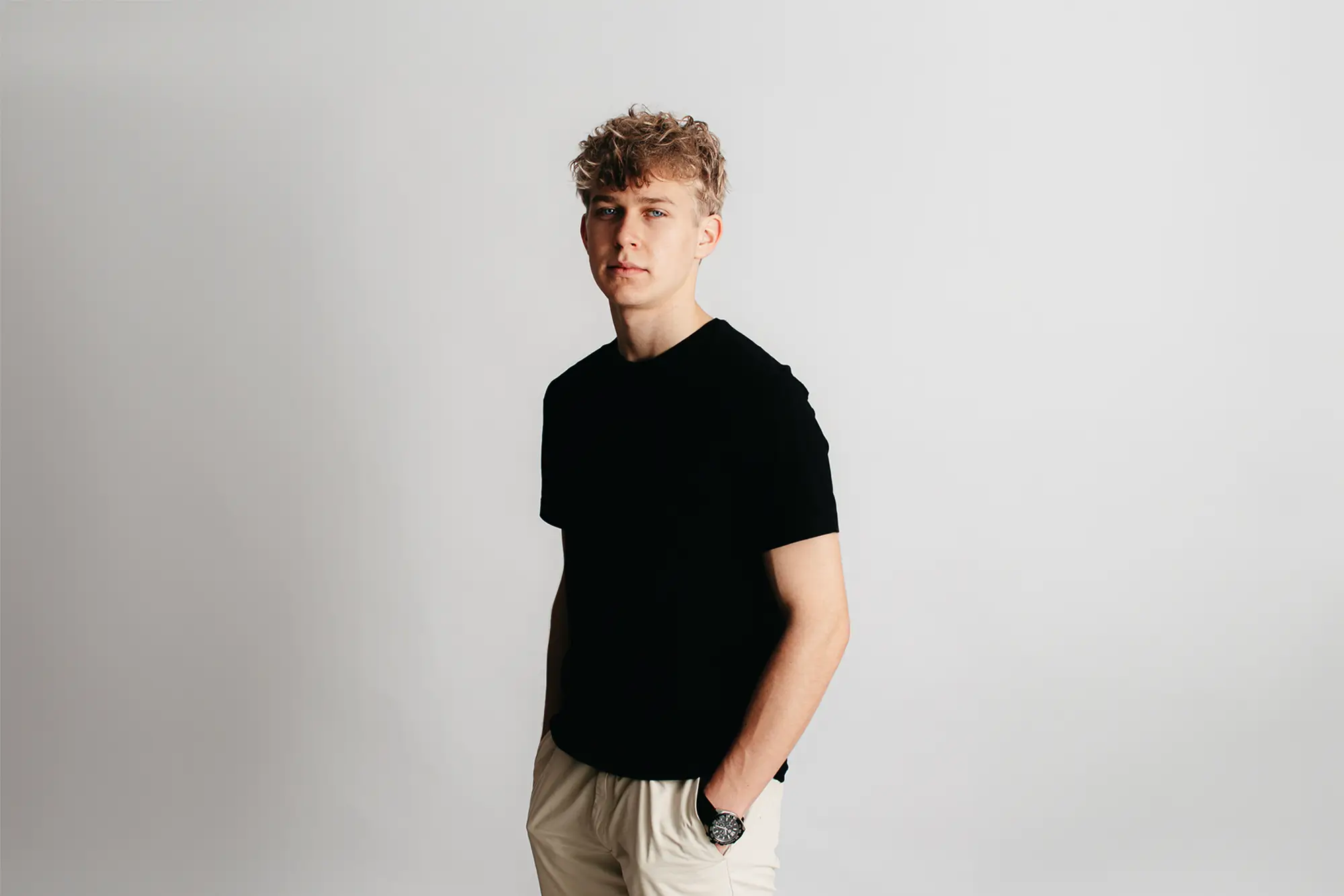 Adam Forgáč in black t-shirt